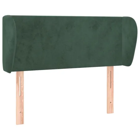 Tête de lit avec oreilles Vert foncé 83x23x78/88 cm Velours