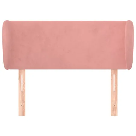 Tête de lit avec oreilles Rose 83x23x78/88 cm Velours