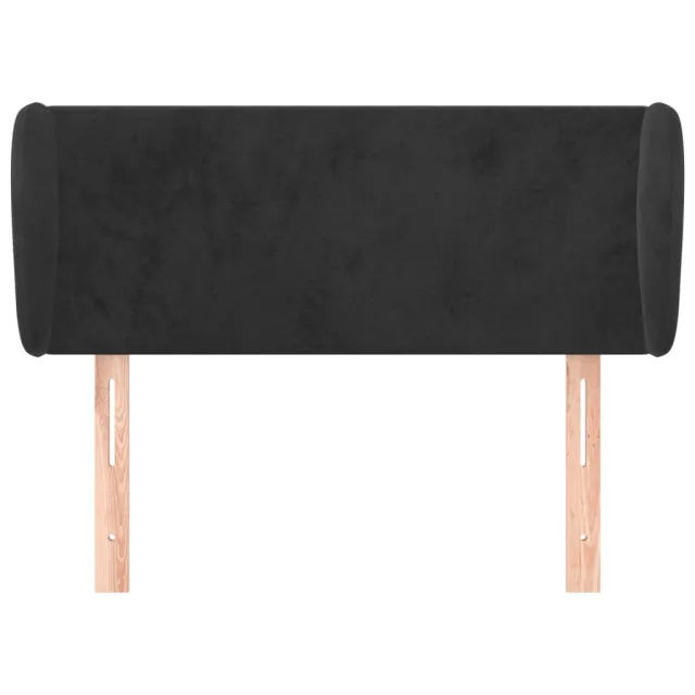 Tête de lit avec oreilles Noir 93x23x78/88 cm Velours