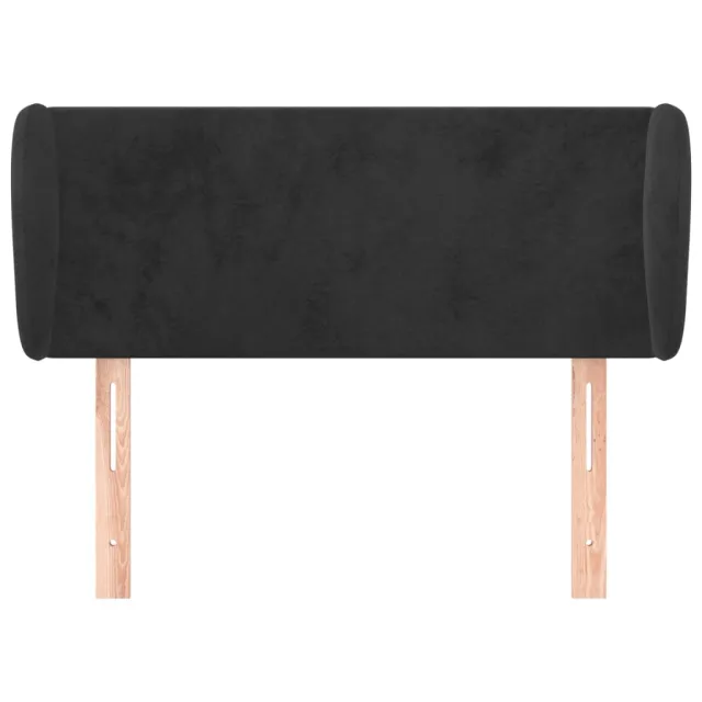 Tête de lit avec oreilles Noir 103x23x78/88 cm Velours