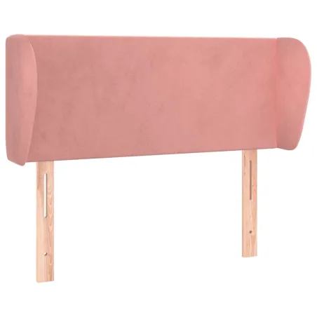 Tête de lit avec oreilles Rose 103x23x78/88 cm Velours