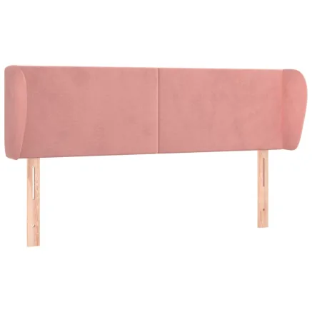 Tête de lit avec oreilles Rose 147x23x78/88 cm Velours 2