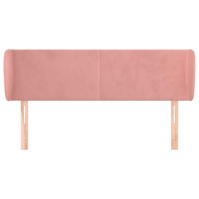 Tête de lit avec oreilles Rose 147x23x78/88 cm Velours