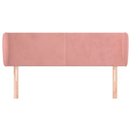 Tête de lit avec oreilles Rose 147x23x78/88 cm Velours