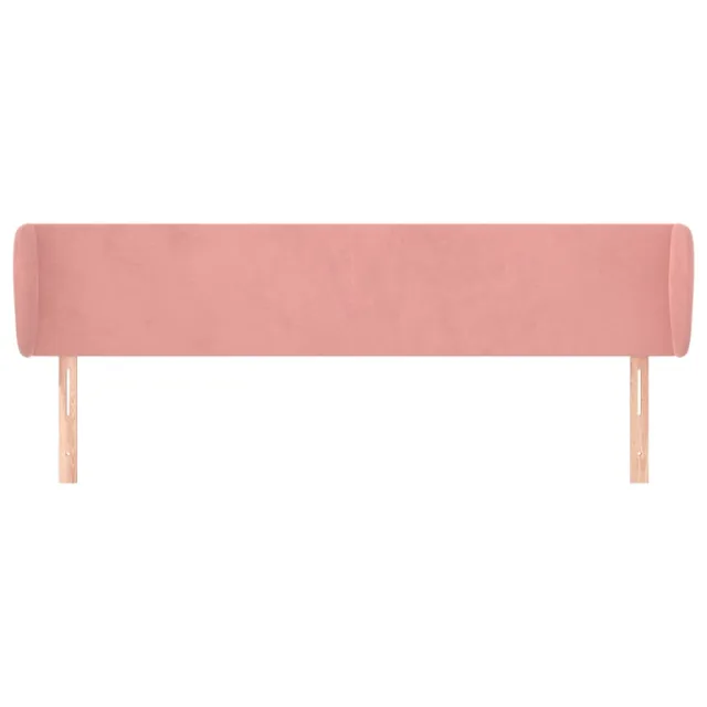 Tête de lit avec oreilles Rose 183x23x78/88 cm Velours
