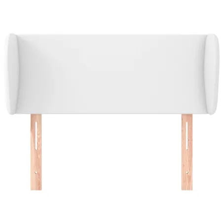 Tête de lit avec oreilles Blanc 93x23x78/88 cm Similicuir