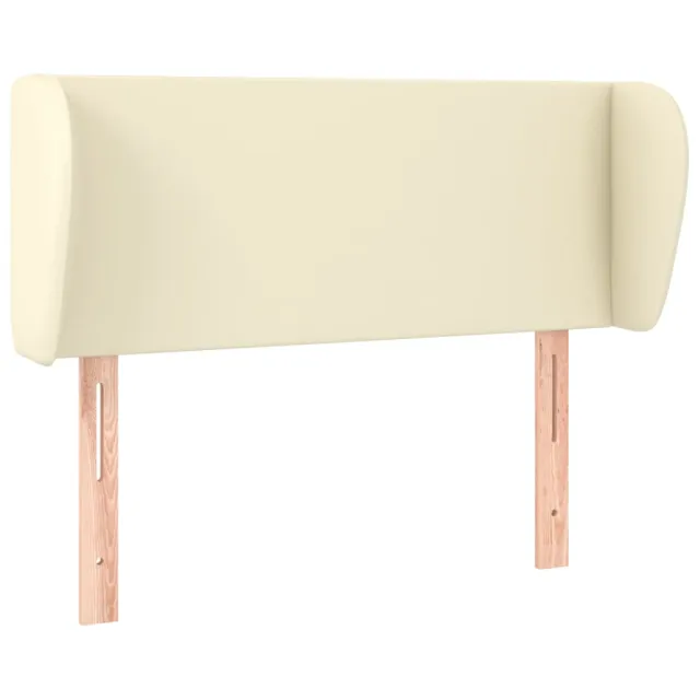 Tête de lit avec oreilles Crème 93x23x78/88 cm Similicuir