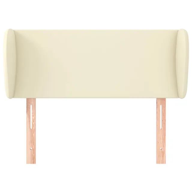 Tête de lit avec oreilles Crème 93x23x78/88 cm Similicuir