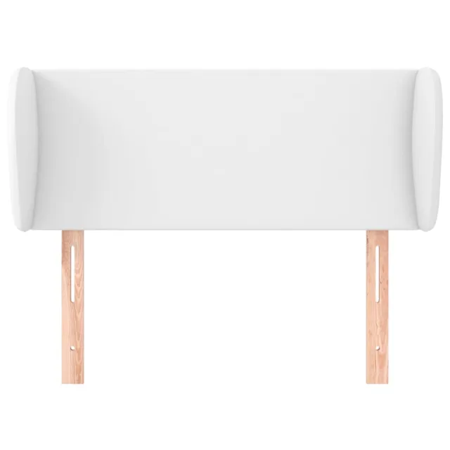 Tête de lit avec oreilles Blanc 103x23x78/88 cm Similicuir