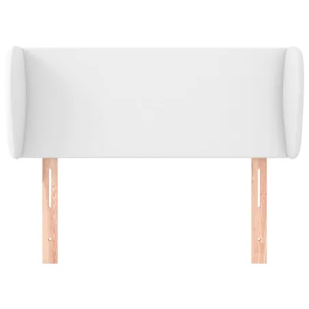 Tête de lit avec oreilles Blanc 103x23x78/88 cm Similicuir