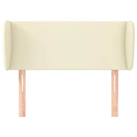 Tête de lit avec oreilles Crème 103x23x78/88 cm Similicuir