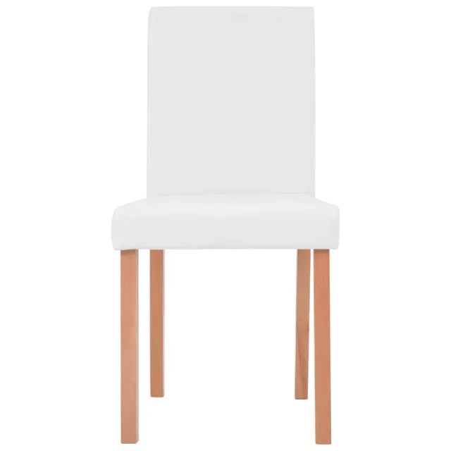 Table et chaises 7 pcs Cuir synthétique Chêne Couleur crème