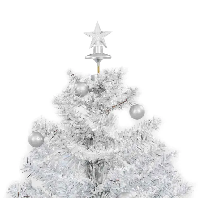 Arbre de Noël neigeux avec base de parapluie Blanc 75 cm