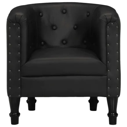 Chaise cabriolet noir cuir véritable 2