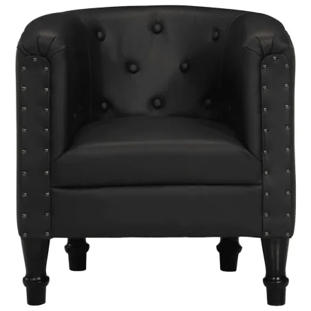 Chaise cabriolet noir cuir véritable