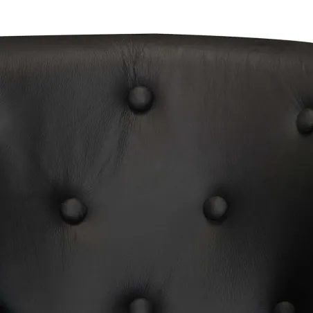 Chaise cabriolet noir cuir véritable