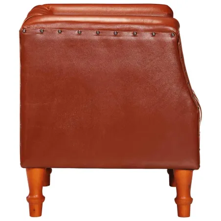 Chaise cabriolet marron Cuir véritable de chèvre