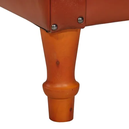 Chaise cabriolet marron Cuir véritable de chèvre