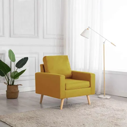 Fauteuil jaune tissu