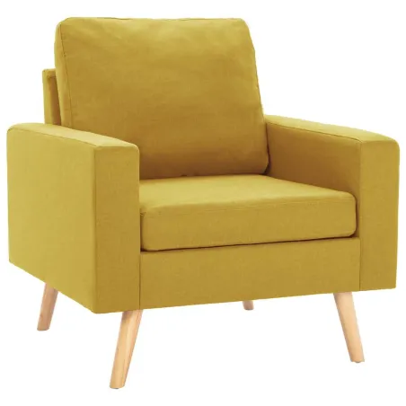 Fauteuil jaune tissu
