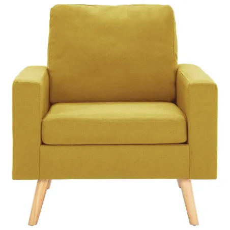 Fauteuil jaune tissu