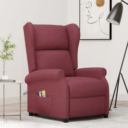 Fauteuil de massage Rouge bordeaux Tissu