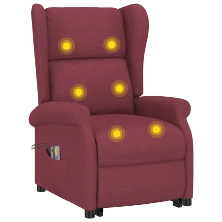 Fauteuil de massage Rouge bordeaux Tissu