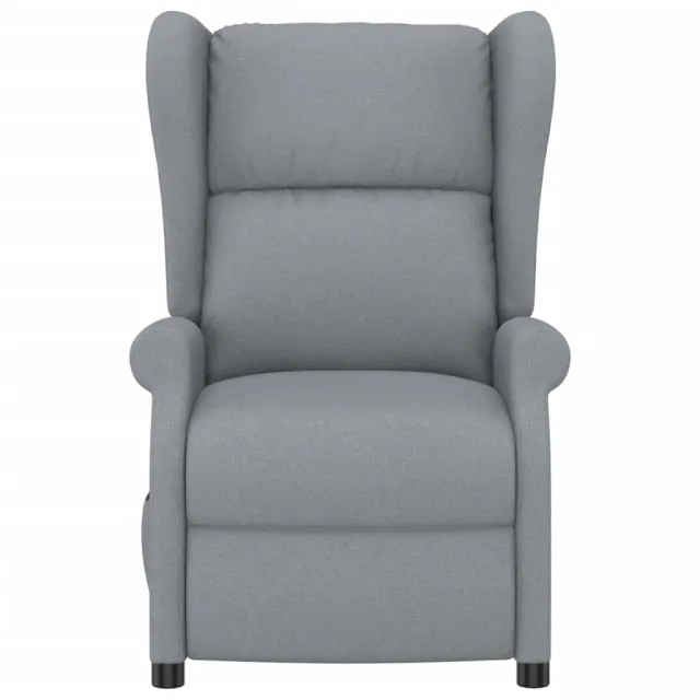 Fauteuil inclinable électrique à oreilles gris clair tissu