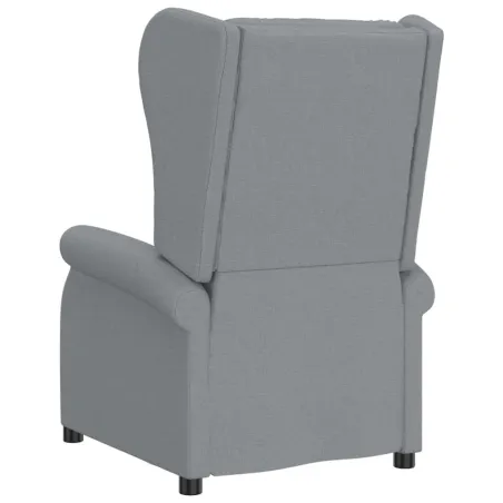Fauteuil inclinable électrique à oreilles gris clair tissu