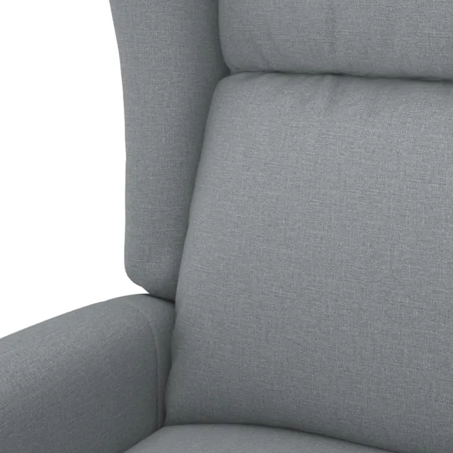Fauteuil inclinable électrique à oreilles gris clair tissu