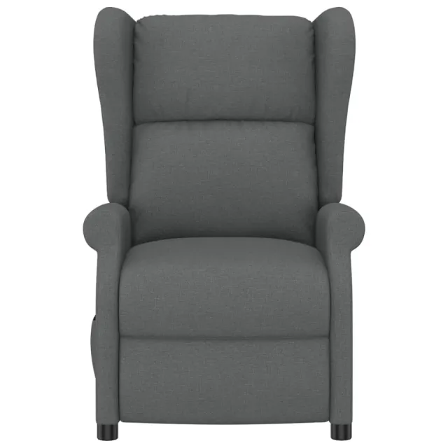 Fauteuil inclinable électrique à oreilles gris foncé tissu