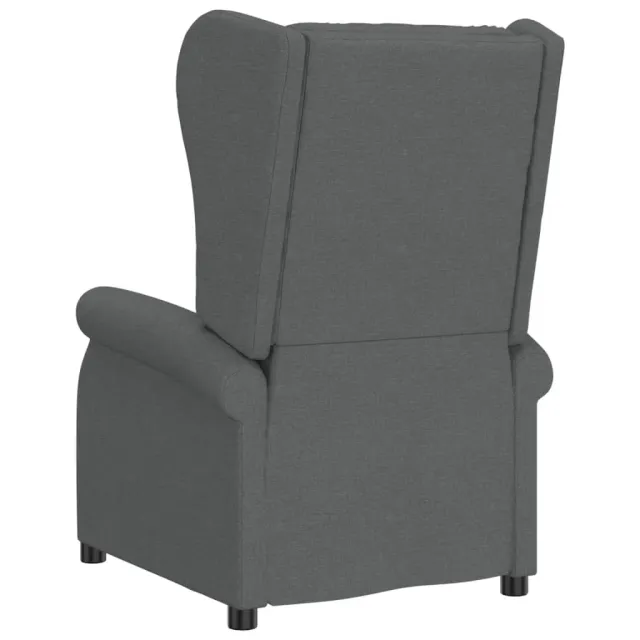 Fauteuil inclinable électrique à oreilles gris foncé tissu