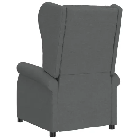 Fauteuil inclinable électrique à oreilles gris foncé tissu