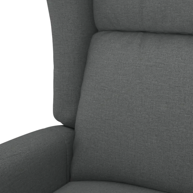 Fauteuil inclinable électrique à oreilles gris foncé tissu