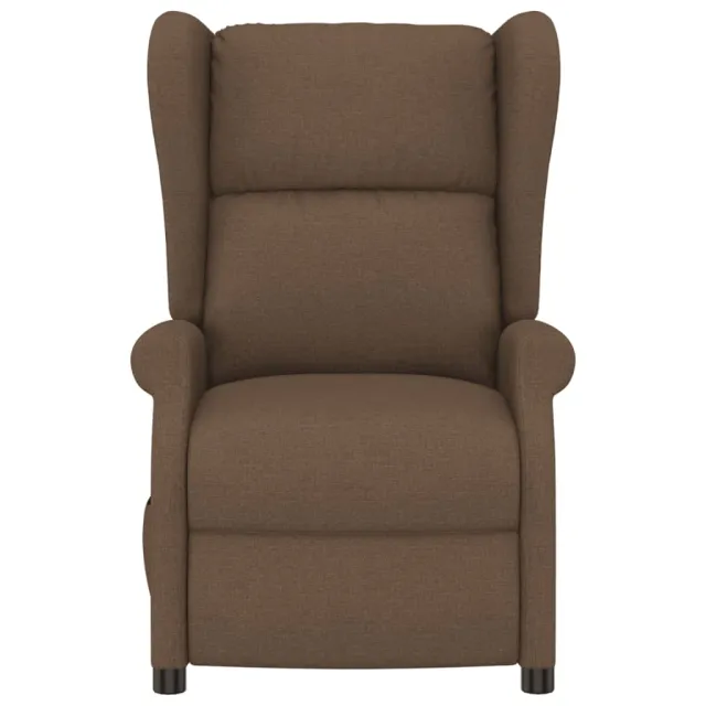 Fauteuil inclinable électrique à oreilles marron tissu