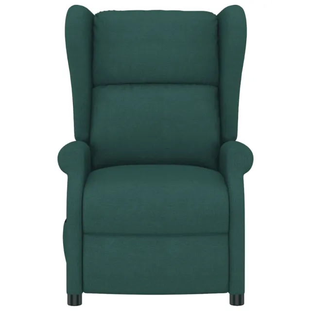 Fauteuil inclinable électrique à oreilles vert foncé tissu