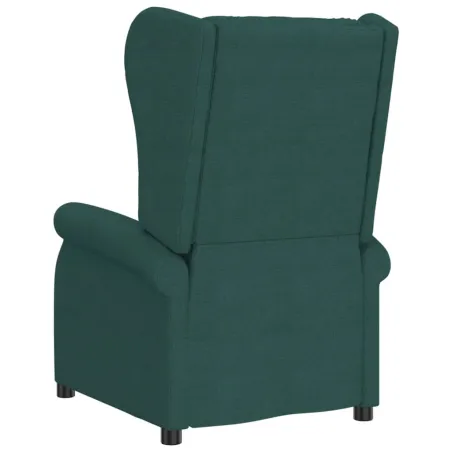 Fauteuil inclinable électrique à oreilles vert foncé tissu