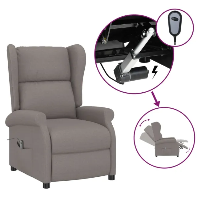 Fauteuil inclinable électrique à oreilles taupe Tissu