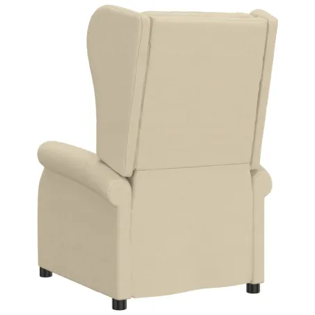 Fauteuil inclinable électrique à oreilles crème tissu