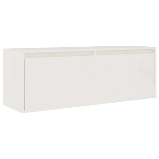 Ensemble de meubles TV 3 pcs blanc bois massif de pin