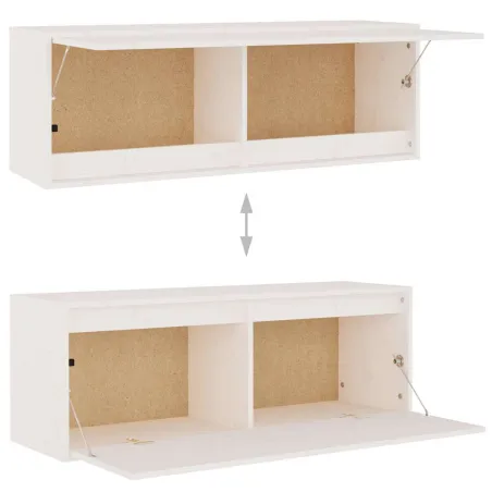 Ensemble de meubles TV 3 pcs blanc bois massif de pin