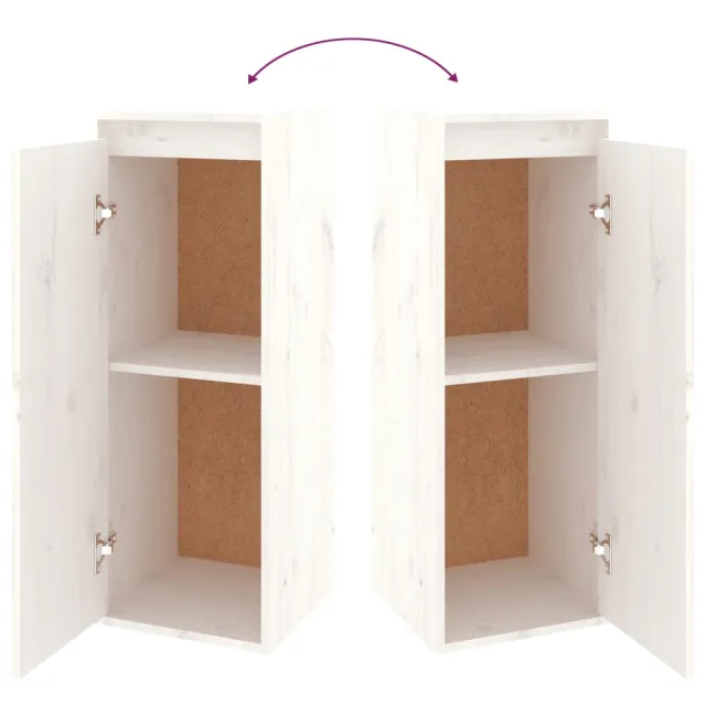 Meubles TV 4 pcs Blanc Bois massif de pin