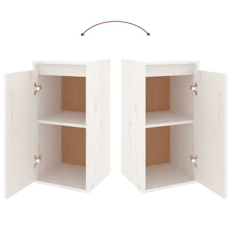 Meubles TV 6 pcs Blanc Bois massif de pin