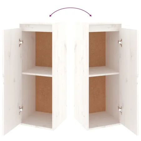 Meubles TV 5 pcs Blanc Bois massif de pin