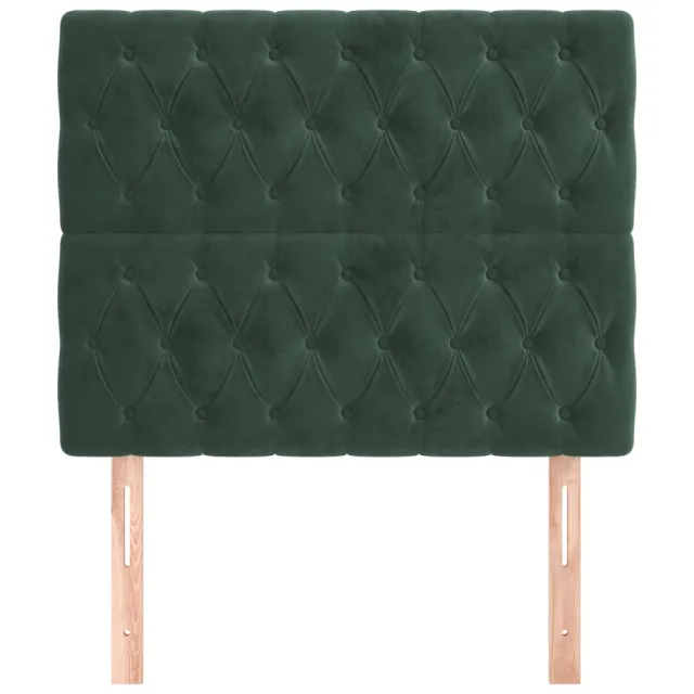 Tête de lit Vert foncé 90x7x118/128 cm Velours