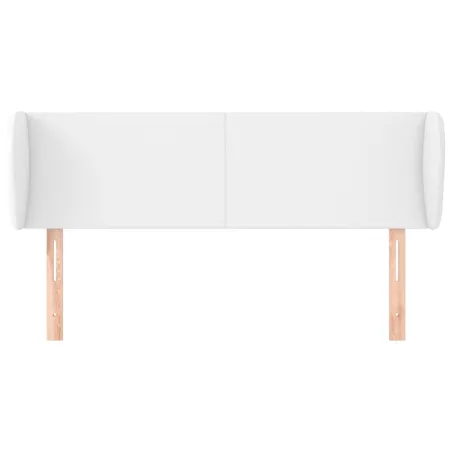 Tête de lit avec oreilles Blanc 147x23x78/88 cm Similicuir