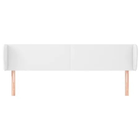 Tête de lit avec oreilles Blanc 183x23x78/88 cm Similicuir