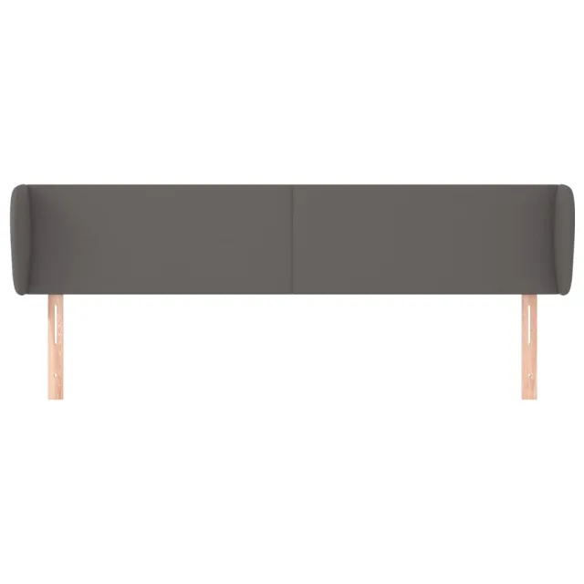 Tête de lit avec oreilles Gris 183x23x78/88 cm Similicuir