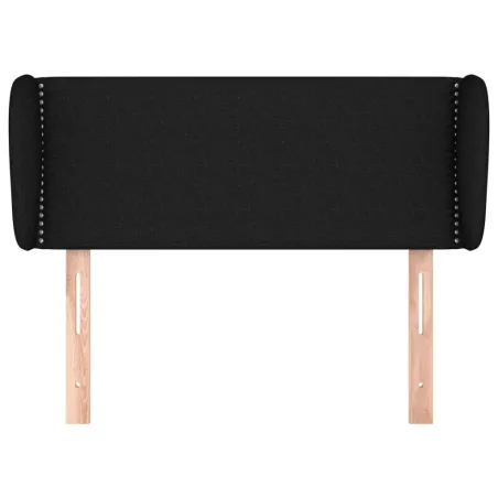 Tête de lit avec oreilles Noir 83x23x78/88 cm Tissu
