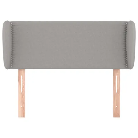 Tête de lit avec oreilles Gris clair 93x23x78/88 cm Tissu